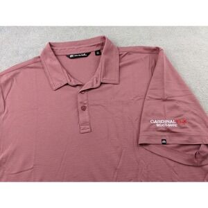 Travis Mathew Polo Shirt Mens Size XXL Cardinal Wilkes Barre Golf Short Sleeve